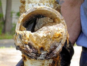 Fats, Oils, and Grease clog sewer pipe